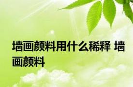 墙画颜料用什么稀释 墙画颜料 