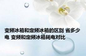 变频冰箱和定频冰箱的区别 省多少电 变频和定频冰箱耗电对比 