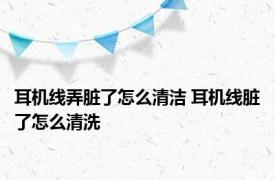 耳机线弄脏了怎么清洁 耳机线脏了怎么清洗 