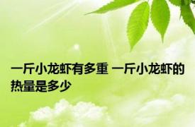 一斤小龙虾有多重 一斤小龙虾的热量是多少