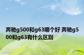 奔驰g500和g63哪个好 奔驰g500和g63有什么区别 