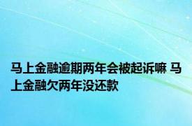 马上金融逾期两年会被起诉嘛 马上金融欠两年没还款 