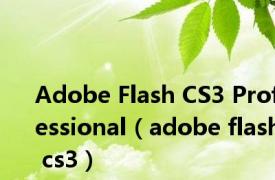 Adobe Flash CS3 Professional（adobe flash cs3）