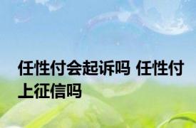 任性付会起诉吗 任性付上征信吗 