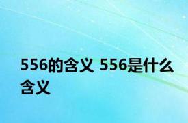 556的含义 556是什么含义