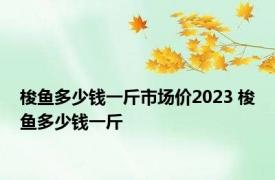 梭鱼多少钱一斤市场价2023 梭鱼多少钱一斤 