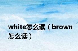 white怎么读（brown怎么读）