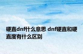 硬直dnf什么意思 dnf硬直和硬直度有什么区别