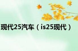 现代25汽车（is25现代）