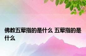 佛教五荤指的是什么 五荤指的是什么 