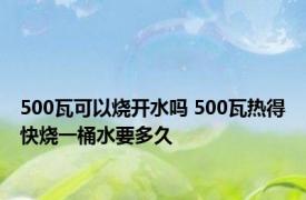 500瓦可以烧开水吗 500瓦热得快烧一桶水要多久