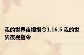 我的世界夜视指令1.16.5 我的世界夜视指令 