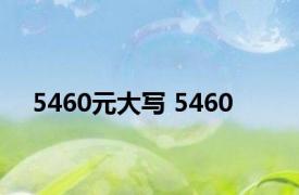 5460元大写 5460 