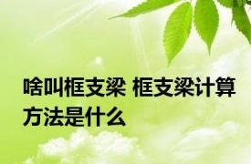 啥叫框支梁 框支梁计算方法是什么