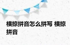 横掠拼音怎么拼写 横掠拼音 