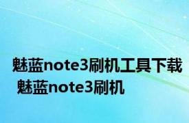 魅蓝note3刷机工具下载 魅蓝note3刷机 