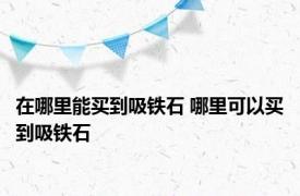 在哪里能买到吸铁石 哪里可以买到吸铁石 