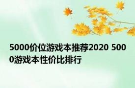 5000价位游戏本推荐2020 5000游戏本性价比排行 