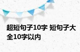 超短句子10字 短句子大全10字以内 