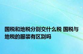 国税和地税分别交什么税 国税与地税的服装有区别吗