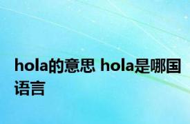 hola的意思 hola是哪国语言