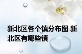 新北区各个镇分布图 新北区有哪些镇