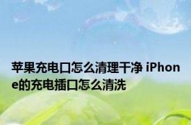 苹果充电口怎么清理干净 iPhone的充电插口怎么清洗