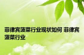 菲律宾菠菜行业现状如何 菲律宾菠菜行业 