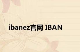 ibanez官网 IBAN 