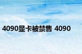 4090显卡被禁售 4090 