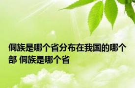 侗族是哪个省分布在我国的哪个部 侗族是哪个省