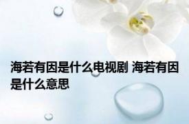 海若有因是什么电视剧 海若有因是什么意思