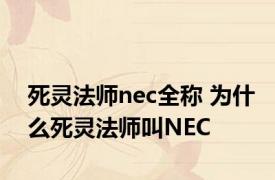 死灵法师nec全称 为什么死灵法师叫NEC