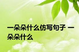 一朵朵什么仿写句子 一朵朵什么