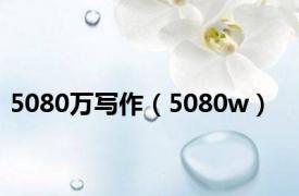 5080万写作（5080w）