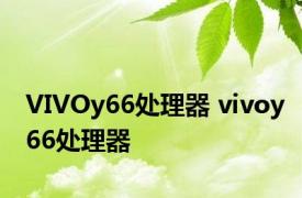 VIVOy66处理器 vivoy66处理器 