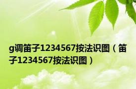 g调笛子1234567按法识图（笛子1234567按法识图）