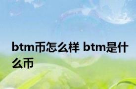 btm币怎么样 btm是什么币