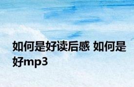 如何是好读后感 如何是好mp3 