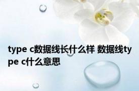 type c数据线长什么样 数据线type c什么意思