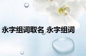 永字组词取名 永字组词 