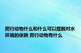 爬行动物什么和什么可以摆脱对水环境的依赖 爬行动物有什么