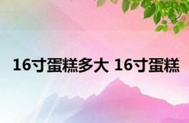 16寸蛋糕多大 16寸蛋糕 