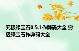 究极绿宝石0.5.1作弊码大全 穷极绿宝石作弊码大全 