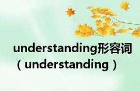 understanding形容词（understanding）