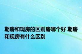 期房和现房的区别房哪个好 期房和现房有什么区别