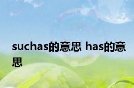 suchas的意思 has的意思 