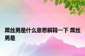 屌丝男是什么意思解释一下 屌丝男是 