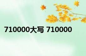 710000大写 710000 