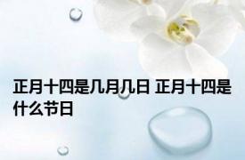 正月十四是几月几日 正月十四是什么节日